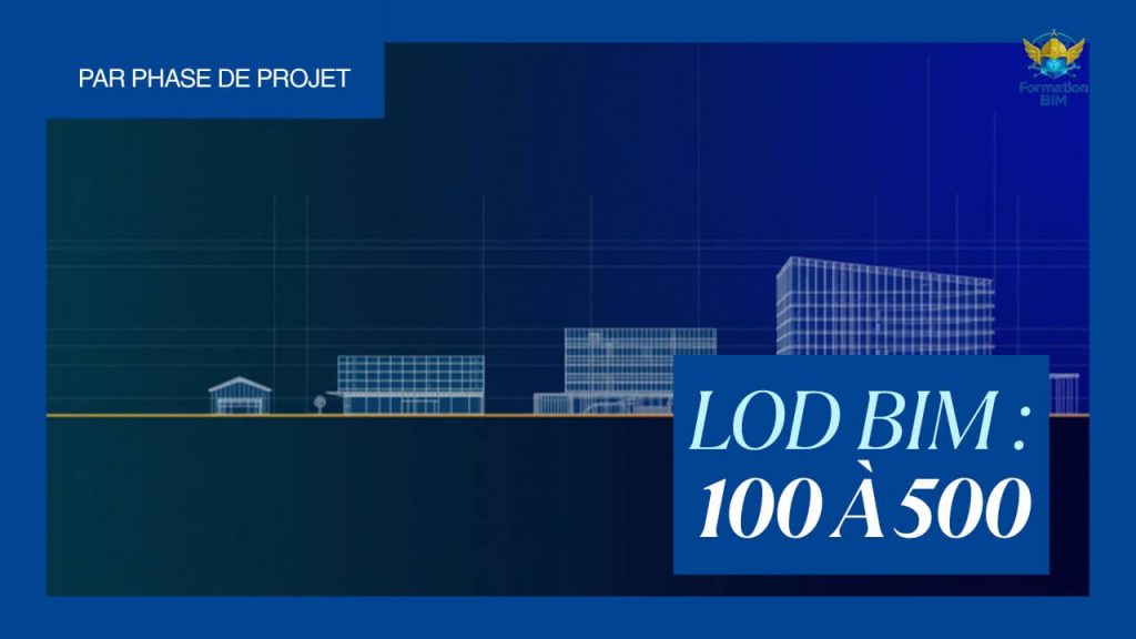 Les niveaux de détail LOD du BIM, de LOD 100 à LOD 500, selon la phase du projet.
